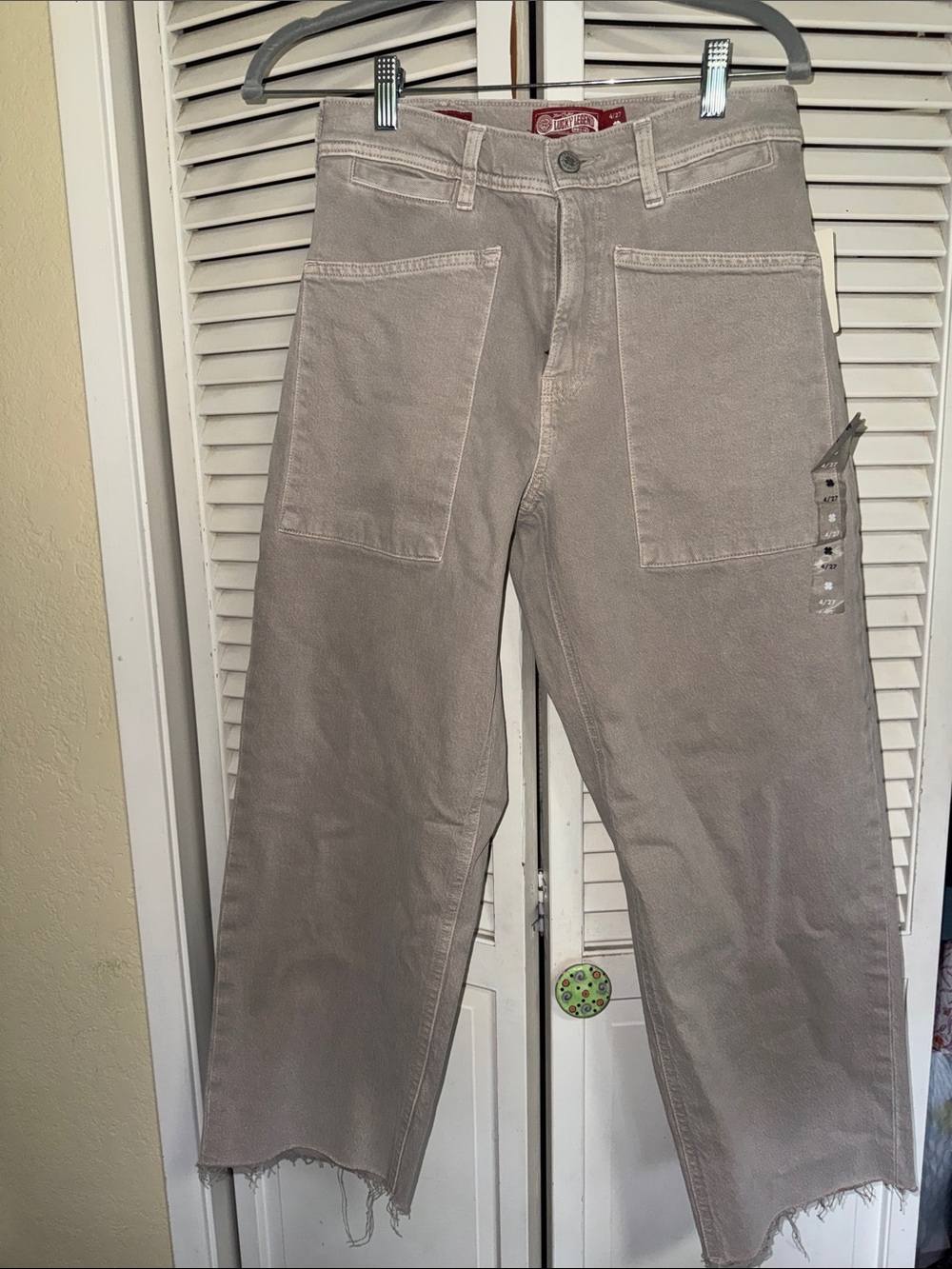 Lucky Brand Taupe High Rise Wide Leg